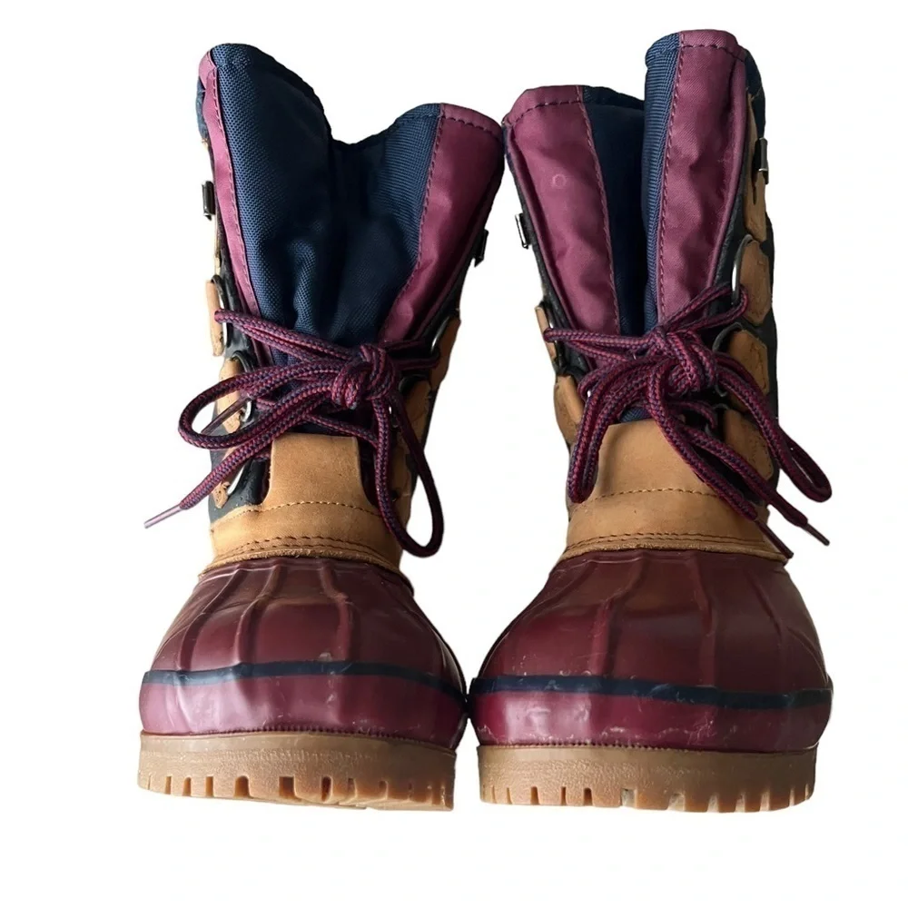 Eddie Bauer Leather Sherpa Lined Tall Duck Boot size 5